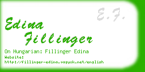 edina fillinger business card